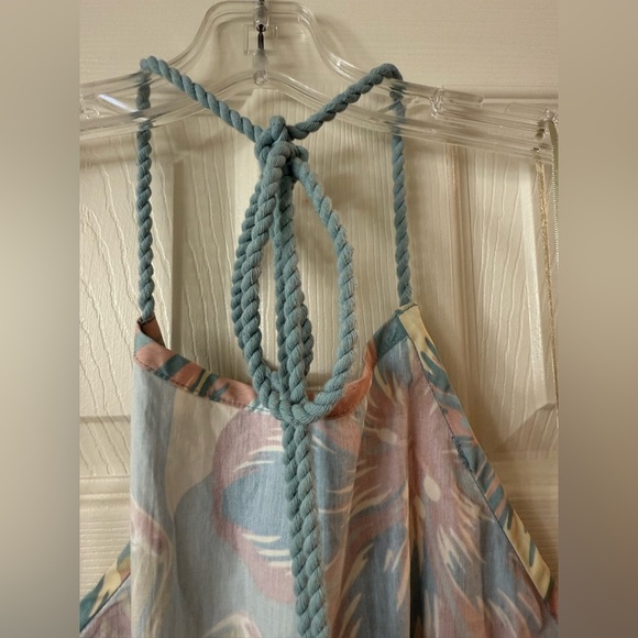 FREE PEOPLE Deserted Island Floral Halter Mini Dress M Size Medium SOLD OUT - Picture 9 of 12